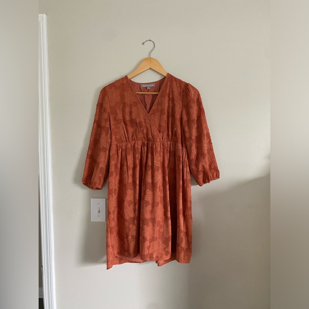 Daniel Rainn Anthropologie Burnt Orange Dress Women’s Size Petite Small